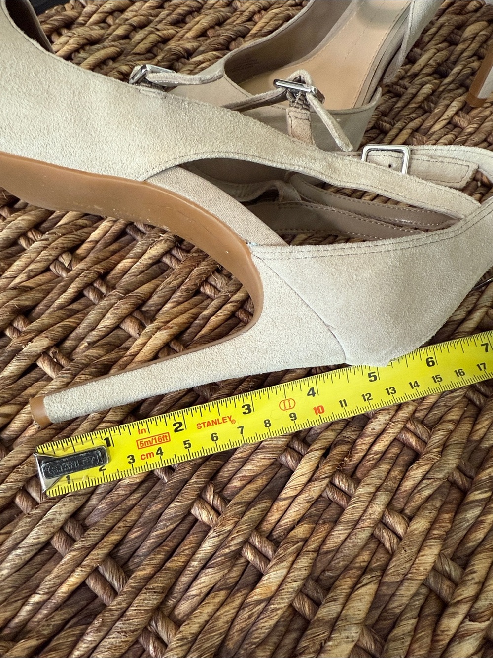 Gianni Bini Pointed-Toe Strappy Stiletto Heels in Beige - Picture 12 of 12